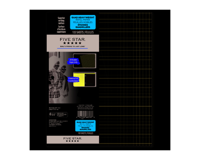 Five Star Quad Heavyweight Refill Paper - 100 Sheets
