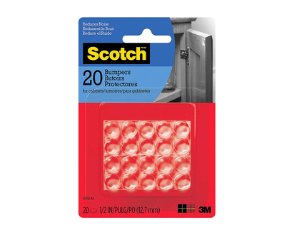 Scotch Bumpers for Cabinets - Clear - 0.5in/20s