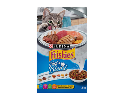 Friskies Dry Cat Food - Chef's Blend - 1.5kg