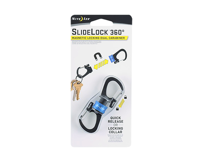 Nite Ize SlideLock 360Â° Magnetic Locking Dual Carabiner - MSBL-03-R7