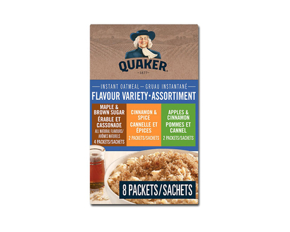 Quaker Instant Oatmeal - Flavour Variety - 314g