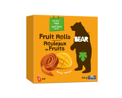 Bear Real Fruit Rolls - Mango - 100g/5x2rolls
