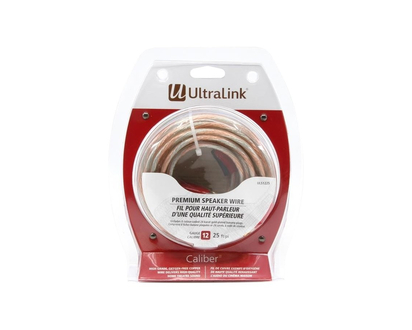 UltraLink Caliber Series Banana Plug 12AWG Speaker Cable - 7.62m
