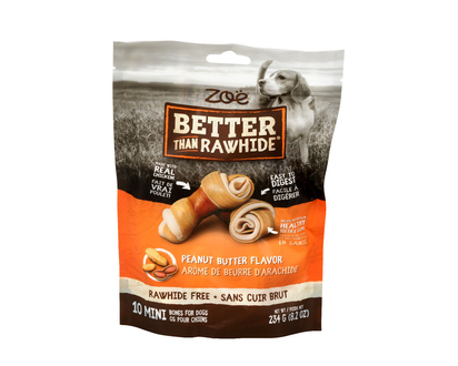 ZOE Better Than Rawhide - Peanut Butter - 10 Pack - 234g