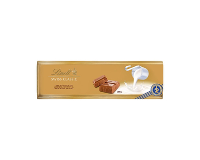 LINDT Swiss Classic Milk Chocolate Bar - 300g