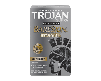 Trojan Supra BareSkin Non-Latex Condoms - 10s