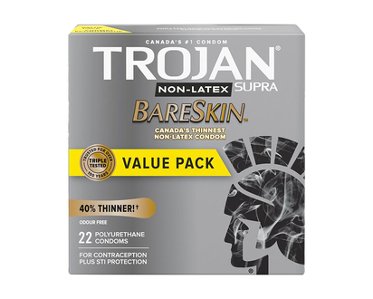 Trojan Supra Non-Latex BareSkin Condoms - 22s