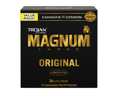 Trojan Magnum Large Original Lubricated Latex Condoms - 36's