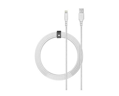 Logiix Piston Connect Armour + Braided Lightning Cable - White - LGX-12914