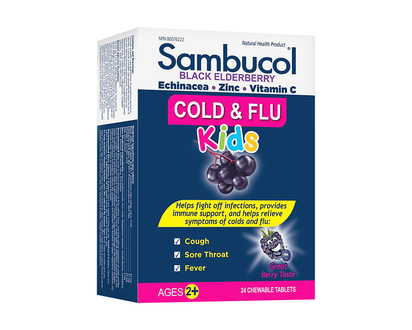 Sambucol Cold & Flu Chew Tabs - 24's