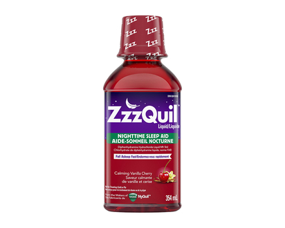 ZzzQuil Nighttime Sleep Aid - Calming Vanilla Cherry - 354ml