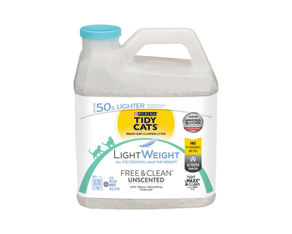 Tidy Cats LightWeight Clumping Cat Litter - Unscented - 2.72kg