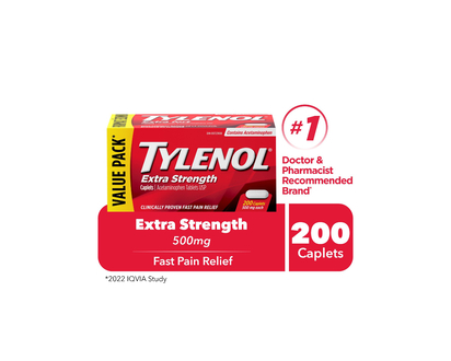Tylenol* Extra Strength Caplets - 500mg - 200s