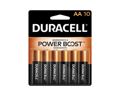Duracell Coppertop AA Alkaline Batteries - 10 pack