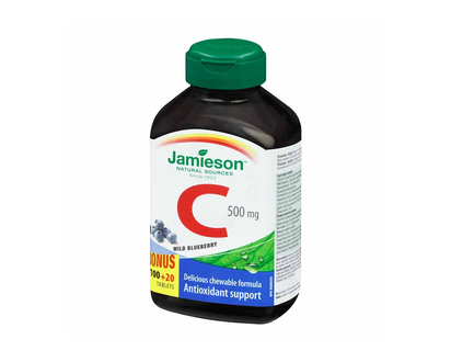 Jamieson Chewable Vitamin C - Wild Blueberry - 500mg/100s