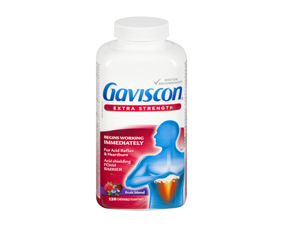 Gaviscon Extra Strength Chewable Foam Tabs - Fruit Blend - 120s