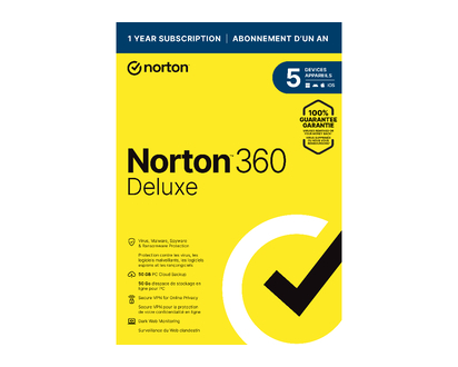 Norton 360 Deluxe - 5 Devices/1 Year - 21399985