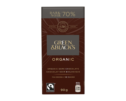 Green & Black's Organic Chocolate - 70% Dark - 90g