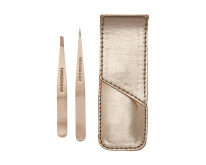 Tweezerman Petit Stainless Steel Tweezers Set - Rose Gold
