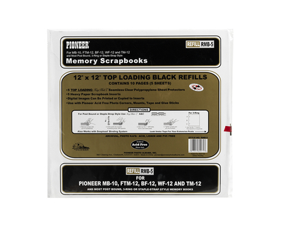 Pioneer Scrapbook Refill 12x12 - Black - RMB-5