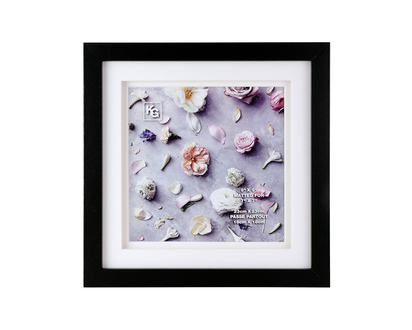 Kiera Grace Double Mat Frame - Black - 9x9 Inch Double Matted for 7x7 Inch - PH00670-7