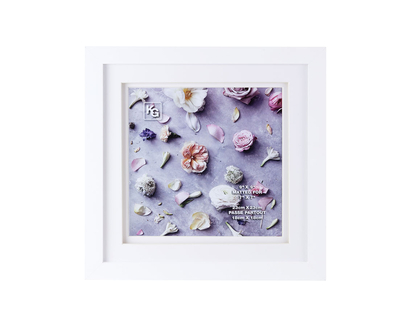 Kiera Grace Double Mat Frame - White - 9x9 Inch Double Matted for 7x7 Inch - PH40329-2