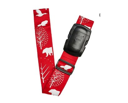 ORB Travel Luggage Strap - White/Red/Silver