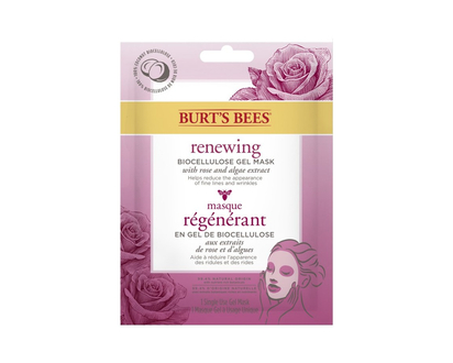 Burt's Bees Renewing Biocellulose Gel Mask - 1 single use