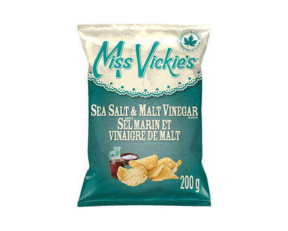 Miss Vickie's Potato Chips - Sea Salt & Malt Vinegar - 200g