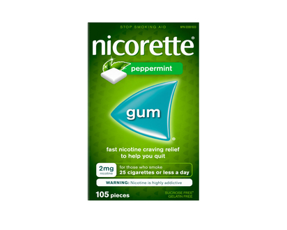 Nicorette Nicotine Gum - 2mg - Ultra Fresh Mint - 105's