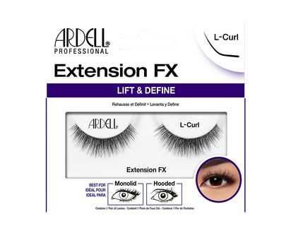 Ardell Professional Extension FX Lift & Define False Lashes - L-Curl Black - 1 pair