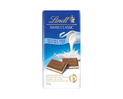 Lindt Swiss Classic Milk Chocolate Bar - Double Milk - 100g