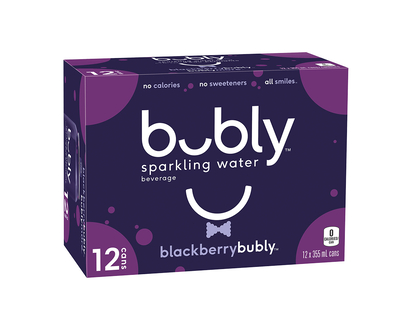 Bubly Sparkling Water - Blackberry - 12x355ml