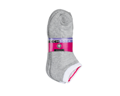 Techsock Low Cut Cushion - Ladies - Grey - 3 pack