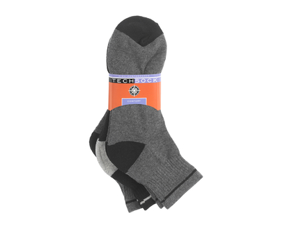 Techsock Anklet Cushion Sock - Men's - Grey - 3 pack