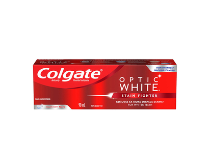 Colgate Optic White Stain Fighter Toothpaste - Clean Mint - 90ml