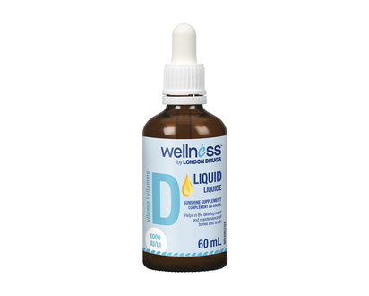 Wellness by London Drugs Liquid Vitamin D Drops - 1000 IU - 60ml