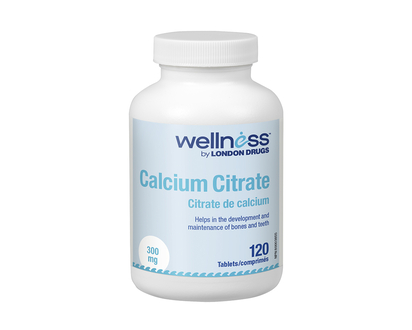 Wellness by London Drugs Calcium Citrate - 300mg - 120s