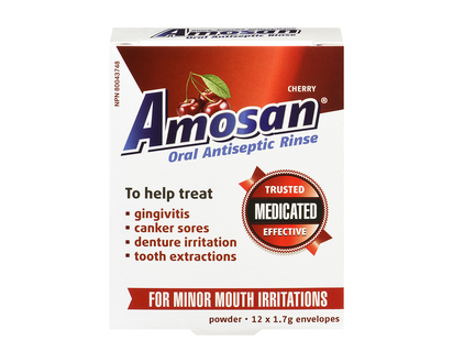 AMOSAN ORAL RINSE CHERRY 12X1.7G
