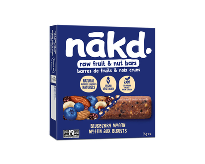 Nakd. Fruit & Nut Bars - Blueberry Muffin - 4x35g