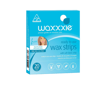 Waxxxie Ready to Use Mini Wax Strips for Face & Small Areas - 20s
