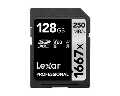 Lexar Professional 1667x SD Card - 128GB - LSD128CBNA1667