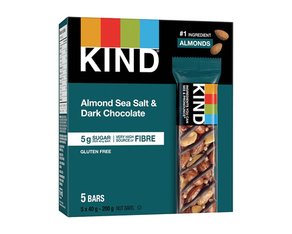 Kind Nut Bars - Almond Sea Salt &amp; Dark Chocolate - 5x40g