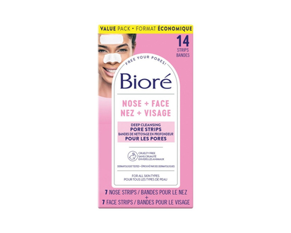 BiorÃ© Deep Cleansing Pore Strips Combo for Face & Nose - 14 strips
