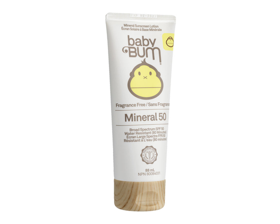 Baby Bum Mineral Sunscreen Lotion Fragrance Free - SPF 50 - 88ml