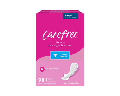 Carefree Thong Regular Pantyliners Unscented - 98s