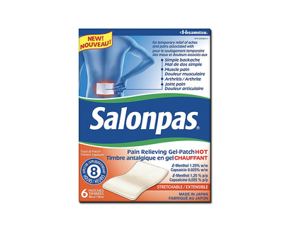 SalonPas Pain Relieving Gel-Patch Hot - 6s