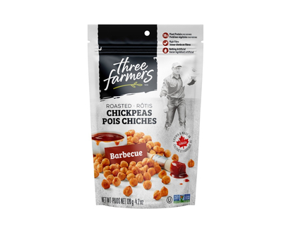 Three Farmers Roasted Chickpeas - Barbecue - 120g