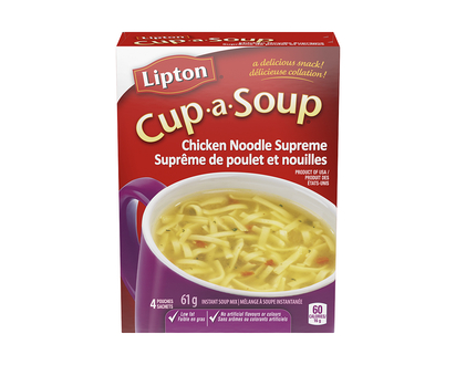 Knorr Lipton Cup-A-Soup Chicken Noodle Supreme Instant Soup Mix - 4 pack/61g