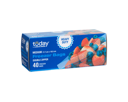 Today by London Drugs Freezer Bags - Medium/40s